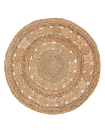 Tapis de Jute Dana rond Beige