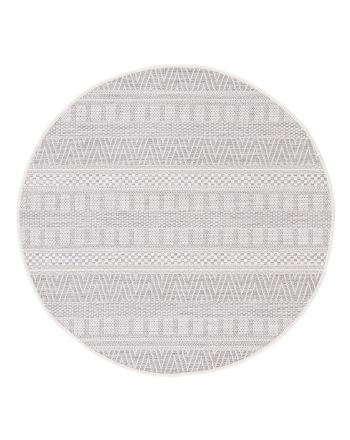 Tapis dextérieur & intérieur Boho rond Beige
