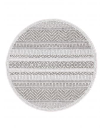 Tapis dextérieur & intérieur Boho rond Beige