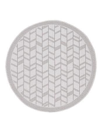 Tapis dextérieur & intérieur Boho rond Beige