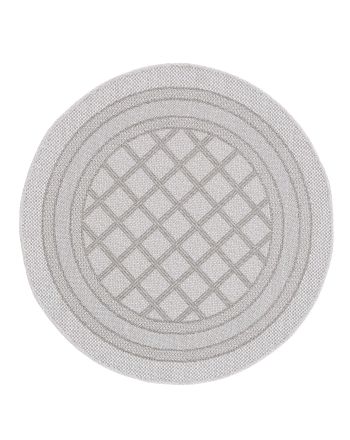 Tapis dextérieur & intérieur Boho rond Beige