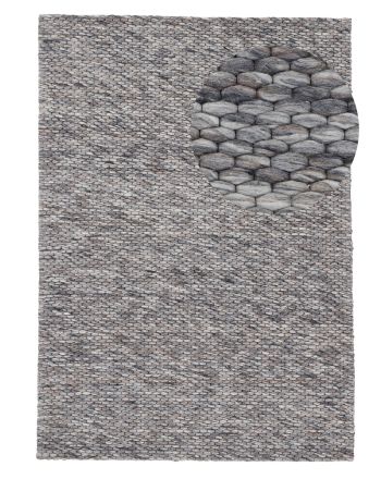 Tapis de laine Sina Gris chiné