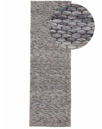 Tapis de laine Sina couloir Gris
