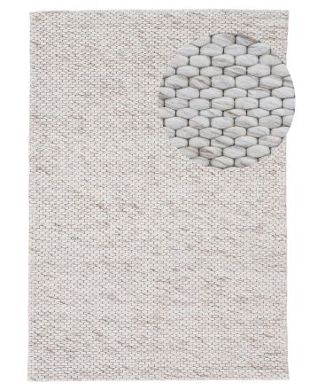 Tapis de laine Sina Beige chiné