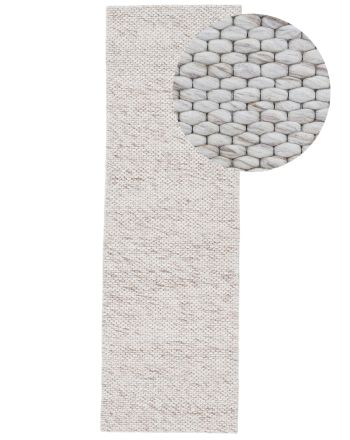 Tapis de laine Sina couloir Crème