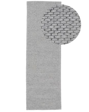 Tapis de laine Sina couloir Gris