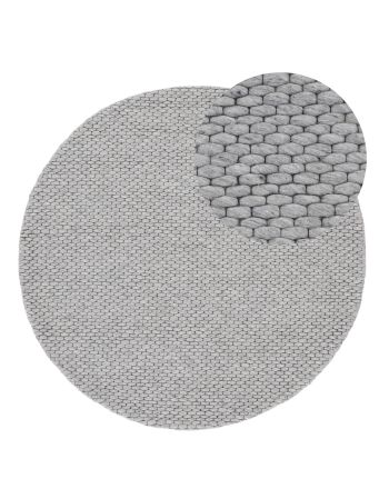 Tapis de laine Sina ronde Gris