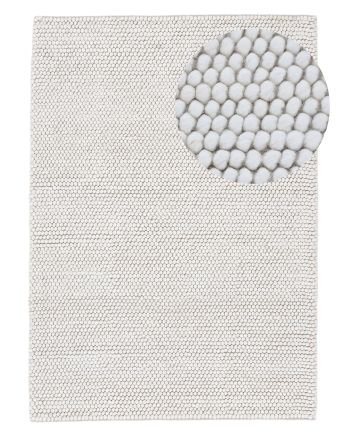 Tapis de laine Calo Crème