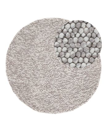 Tapis de laine Calo ronde Beige