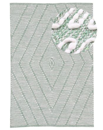 Tapis en coton Kilim Durry Vert