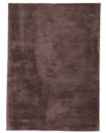 Tapis à poils longs Silky Marron