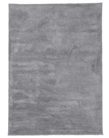 Tapis à poils longs Silky Gris clair