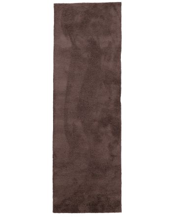 Tapis à poils longs Silky couloir Marron