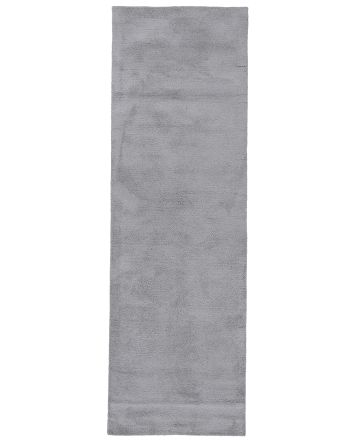 Tapis à poils longs Silky couloir Gris clair