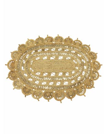Tapis de Jute Cate Ovale Brun clair