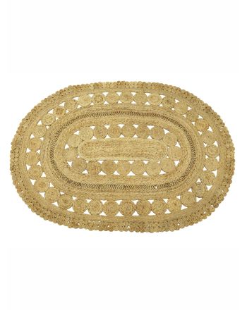 Tapis de Jute Finn Ovale Brun clair