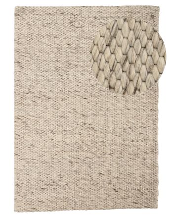 Tapis de laine Sina Gris clair chiné