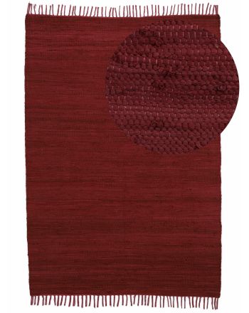 Tapis tissé à plat Kilim Chindi Uni Violet