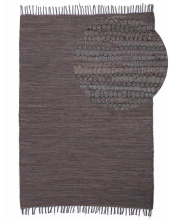 Tapis tissé à plat Kilim Chindi Uni Mauve