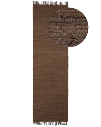 Tapis tissé à plat Kilim Chindi couloir Marron