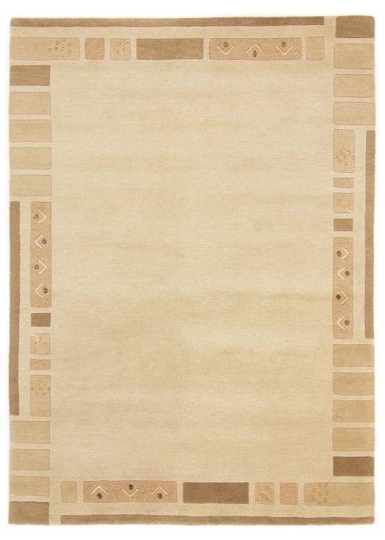 Tapis de laine Nepal Jaipur Beige