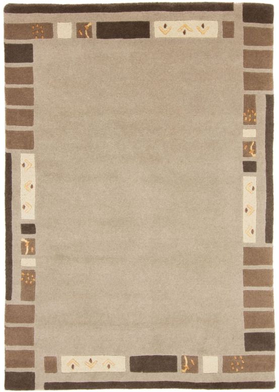 Tapis de laine Nepal Jaipur Gris