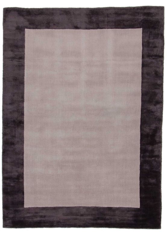 Tapis en viscose Visconti Border Gris