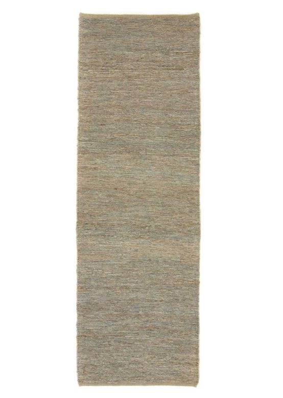 Tapis tissé à plat Kilim Jute couloir Gris