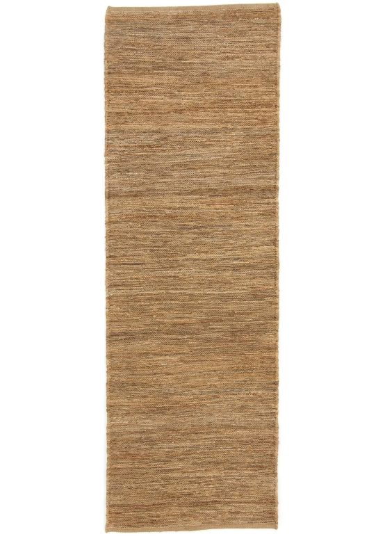 Tapis tissé à plat Kilim Jute couloir Beige