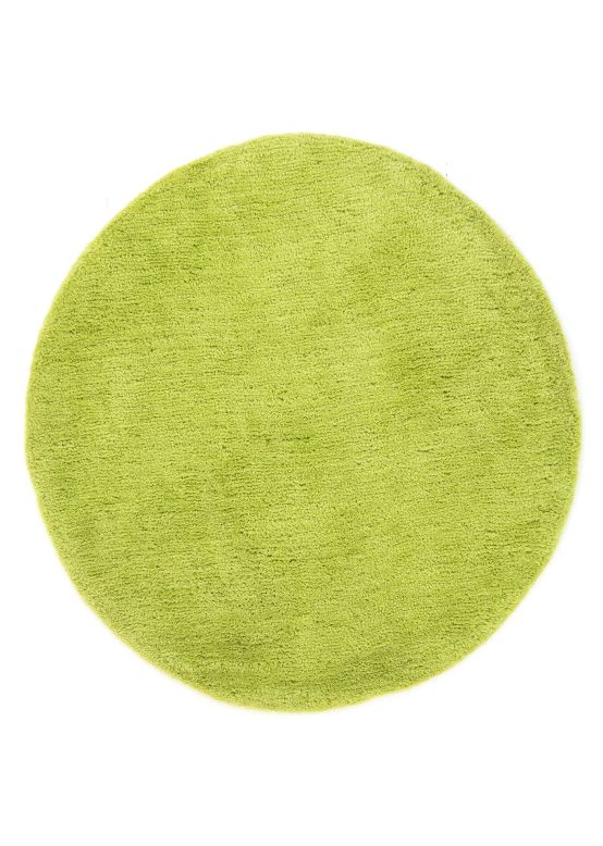 Tapis à poils longs Softly ronde Vert