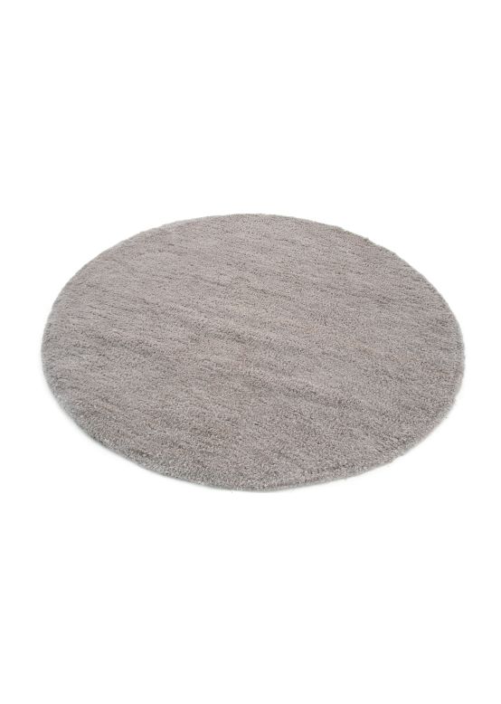 Tapis à poils longs Softly ronde Argent