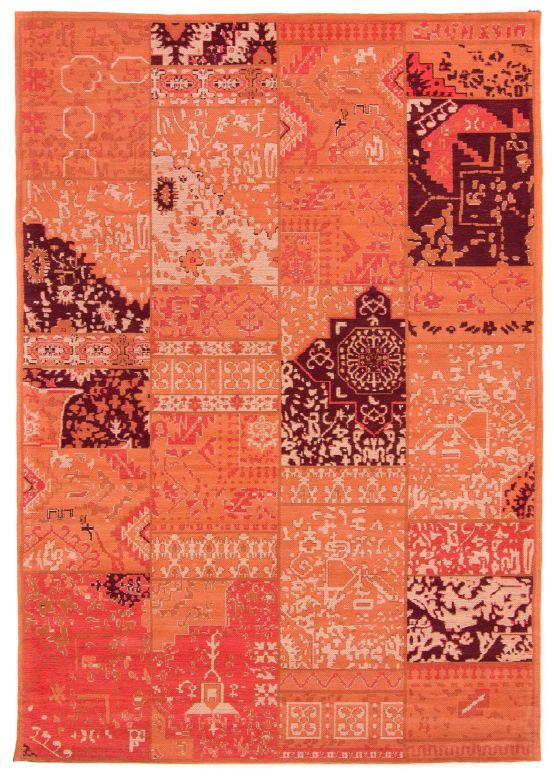 Tapis tissé à plat Kilim Patchwork Sofi Rouge