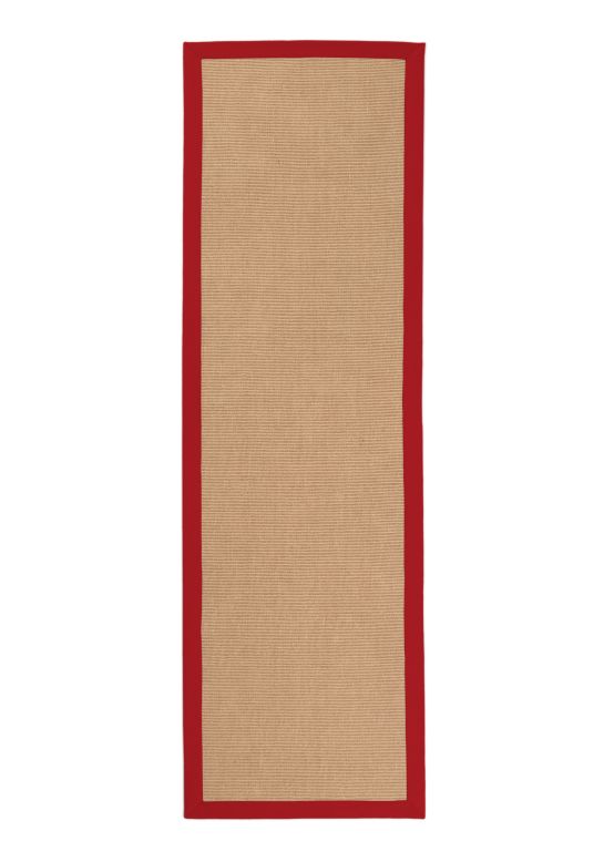 Tapis couloir Sisal Rouge