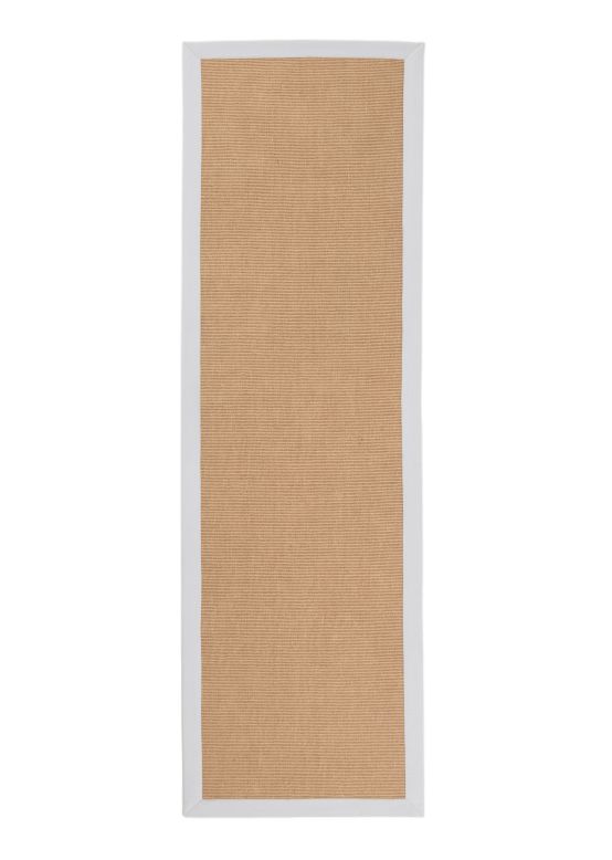 Tapis couloir Sisal Blanc