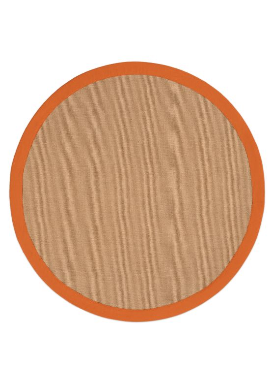 Tapis Sisal ronde Orange
