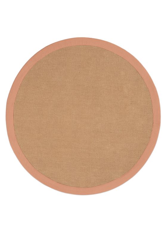 Tapis Sisal ronde Peach