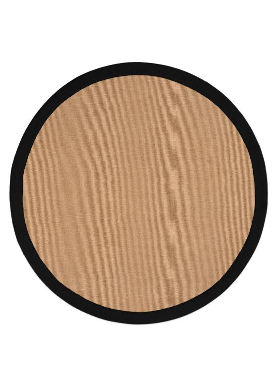 Tapis Sisal ronde Schwarz