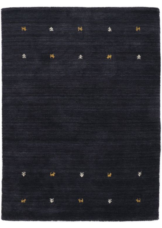 Tapis de laine Gabbeh Uni Noir