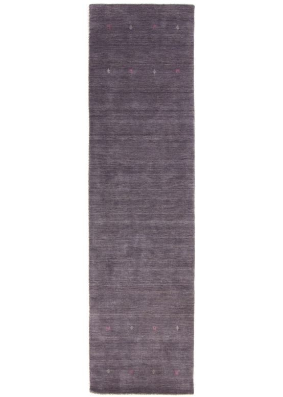 Tapis de laine Gabbeh Uni couloir Gris