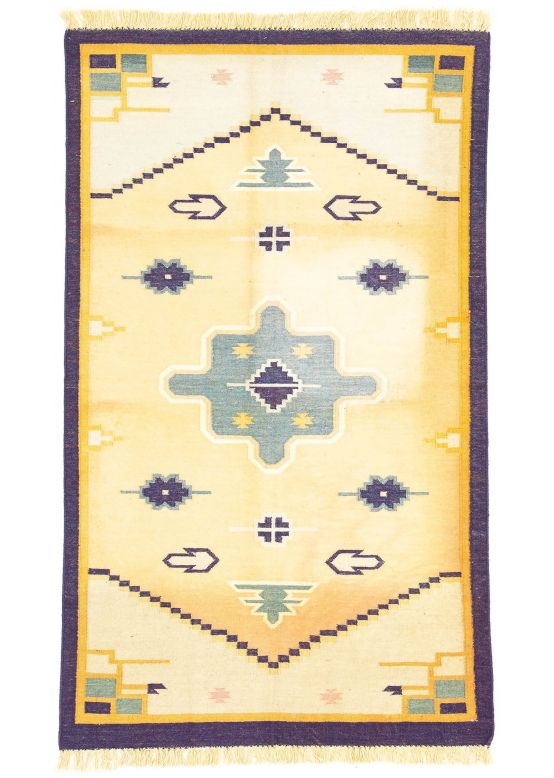 Tapis tissé à plat Kilim India