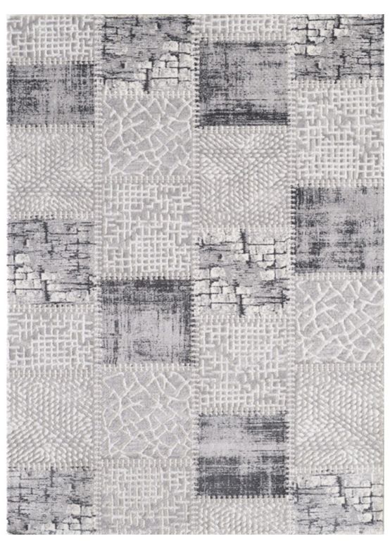 Tapis Patchwork Gris