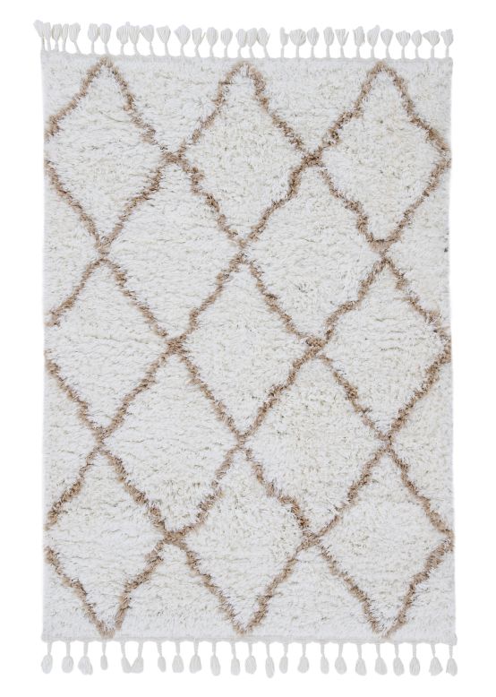 Tapis à poils longs Eddy Beige