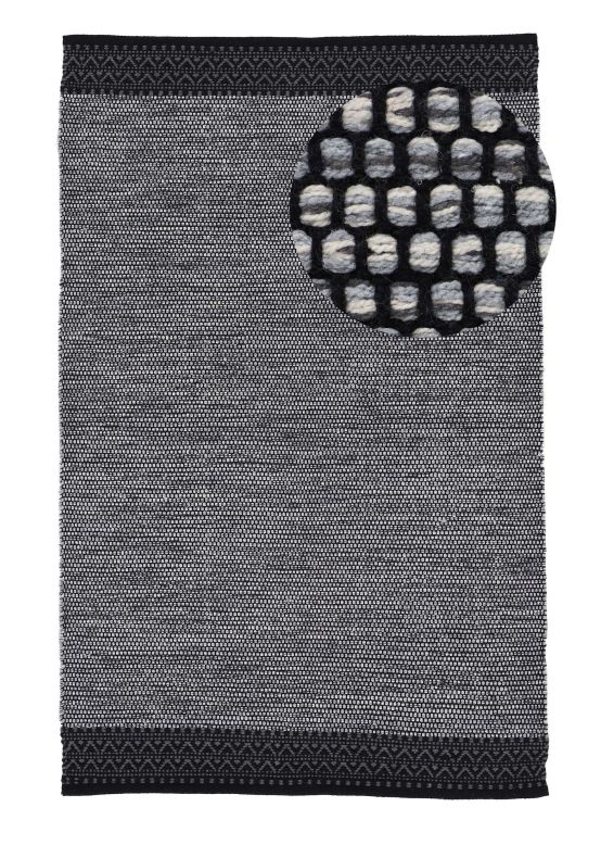 Tapis tissé à plat Kilim Mia Gris