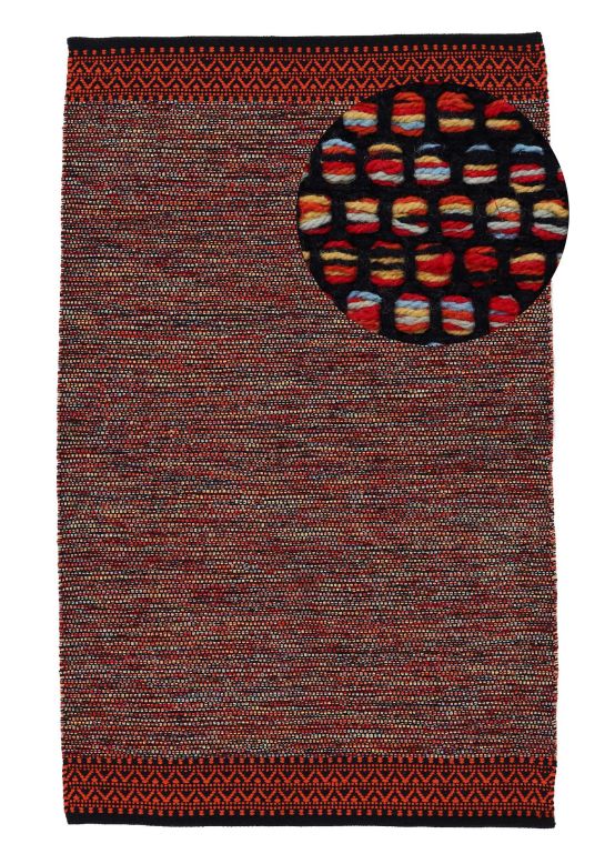 Tapis tissé à plat Kilim Mia Orange