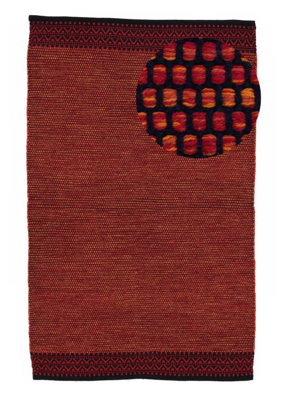 Tapis tissé à plat Kilim Mia Rouge