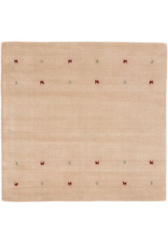Tapis de laine Gabbeh Uni Beige