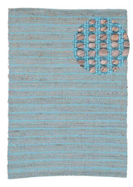 Tapis de Jute Lara Turquoise