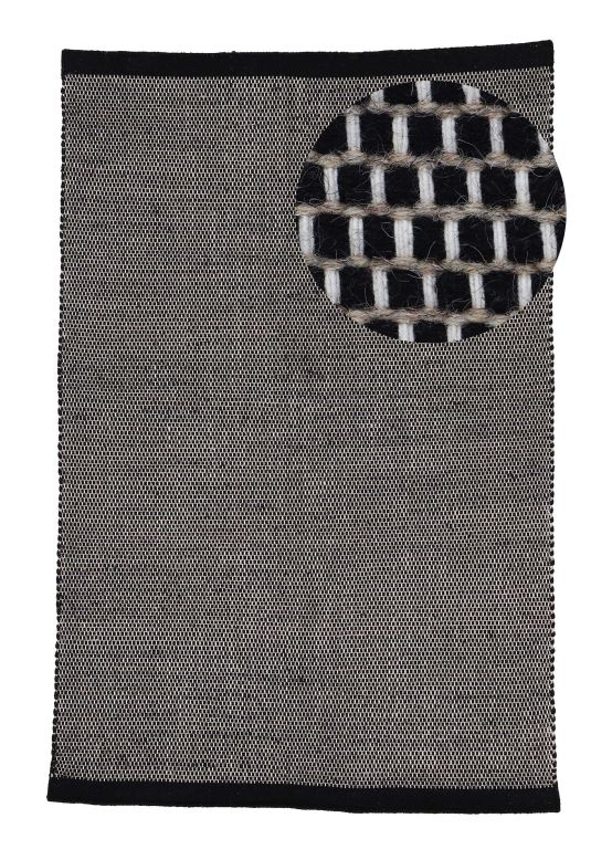 Tapis de laine Mona Noir