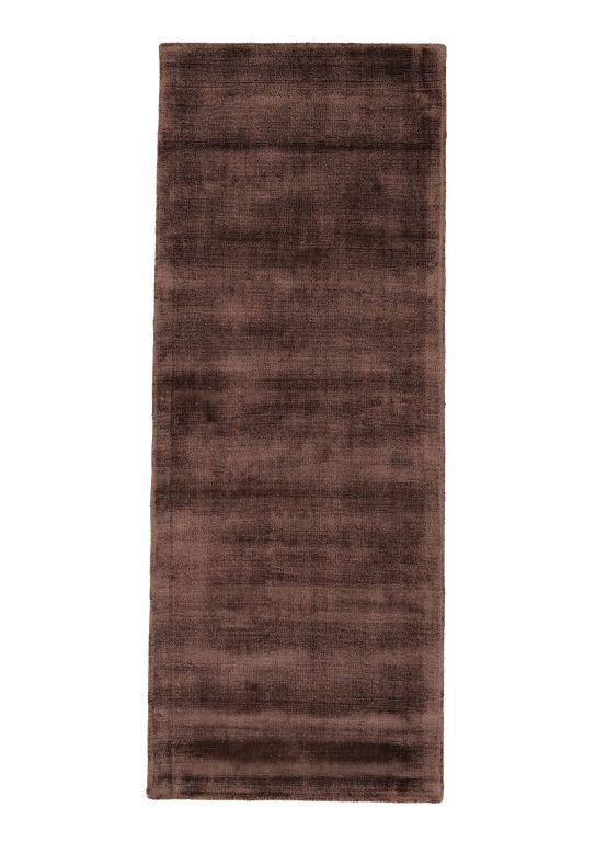 Tapis en viscose couloir Ava Marron foncé