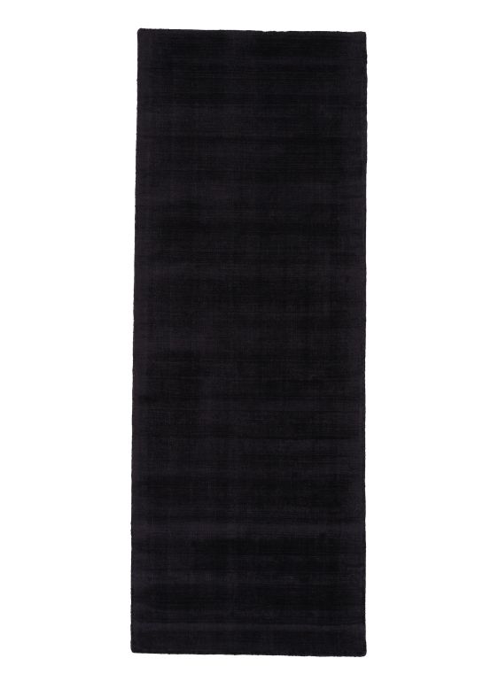 Tapis en viscose couloir Ava Noir